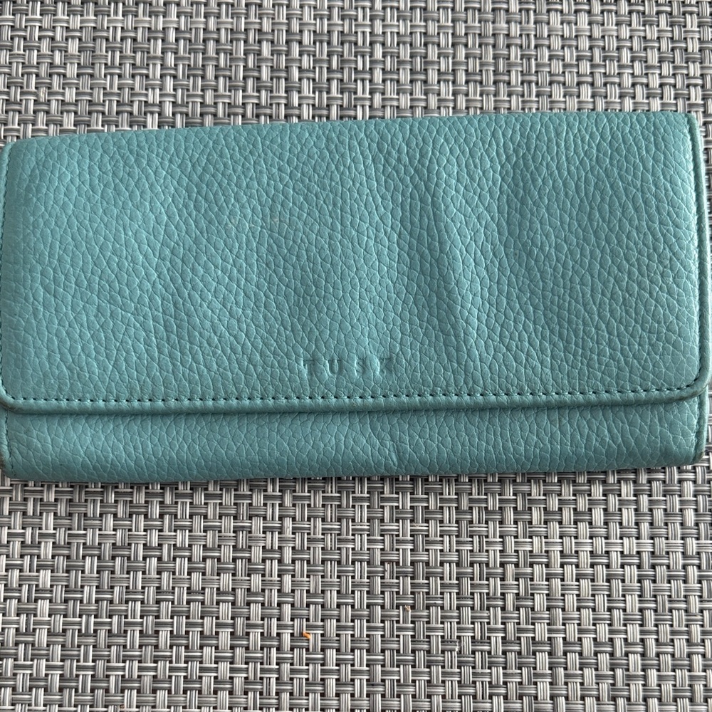 Tusk Teal Leather Wallet
